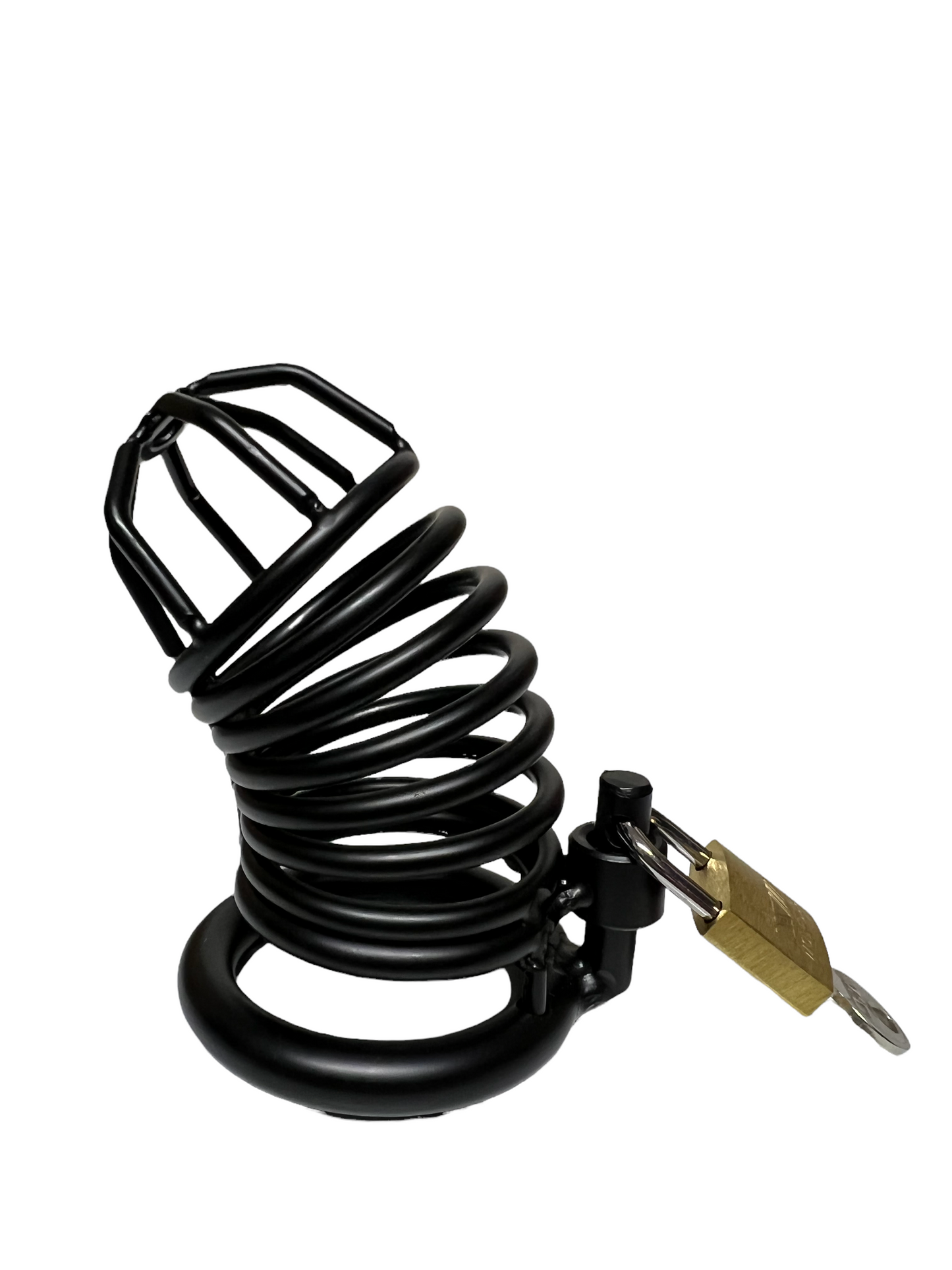 Spring Chastity Cage - Black 40mm