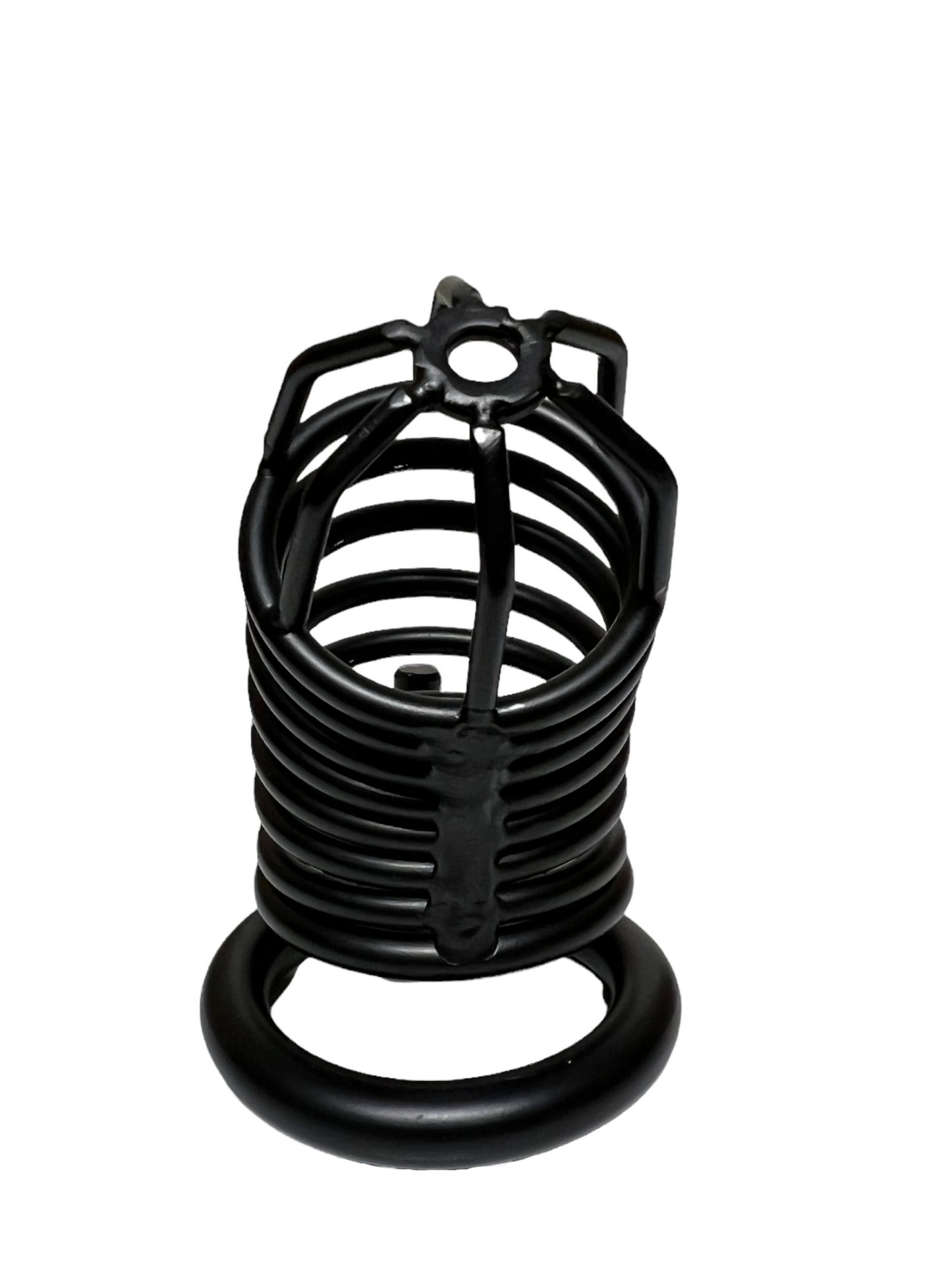 Spring Chastity Cage - Black 40mm