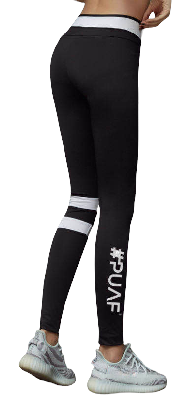 Active Two-Toned Tights - Black n White